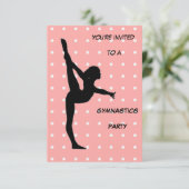 Uitnodiging Gymnastiekpartij (Staand voorkant)