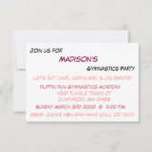 Uitnodiging Gymnastiekpartij (Achterkant)