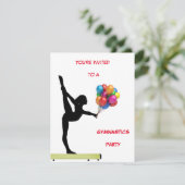 Uitnodiging Gymnastiekpartij (Staand voorkant)