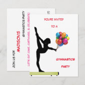 Uitnodiging Gymnastiekpartij (Voorkant / Achterkant)