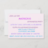 Uitnodiging Gymnastiekpartij (Achterkant)