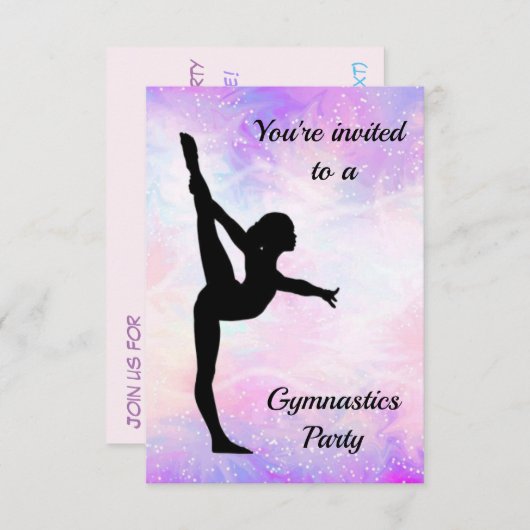 Uitnodiging Gymnastiekpartij (Voorkant / Achterkant)