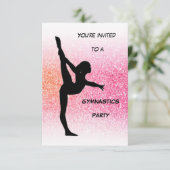 Uitnodiging Gymnastiekpartij (Staand voorkant)