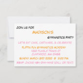 Uitnodiging Gymnastiekpartij (Achterkant)