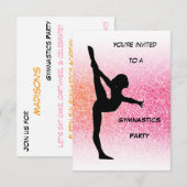 Uitnodiging Gymnastiekpartij (Voorkant / Achterkant)