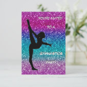 Uitnodiging Gymnastiekpartij (Staand voorkant)