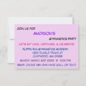 Uitnodiging Gymnastiekpartij (Achterkant)