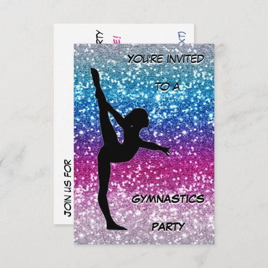 Uitnodiging Gymnastiekpartij (Voorkant / Achterkant)