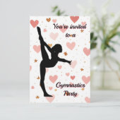 Uitnodiging Gymnastiekpartij (Staand voorkant)