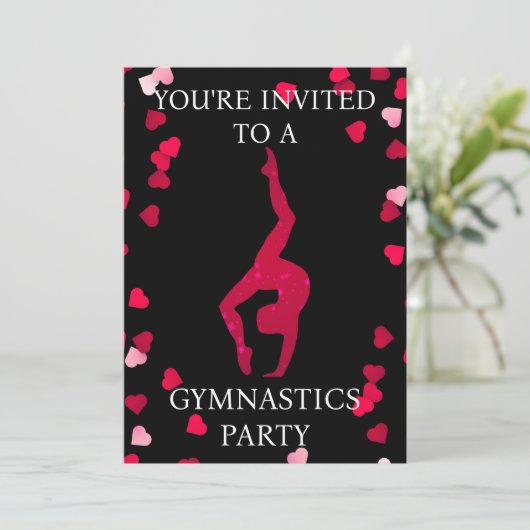 Uitnodiging Gymnastiekpartij (Staand voorkant)