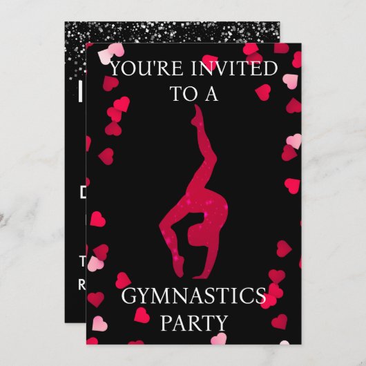 Uitnodiging Gymnastiekpartij (Voorkant / Achterkant)