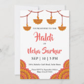 uitnodiging haldi ceremonie (Voorkant)