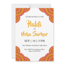 uitnodiging haldi ceremonie