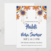 uitnodiging haldi ceremonie (Voorkant / Achterkant)