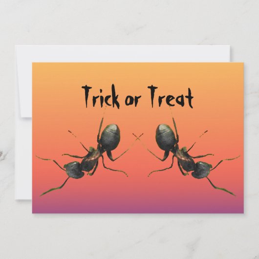 Uitnodiging Halloween Ants (Voorkant)