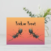 Uitnodiging Halloween Ants (Staand voorkant)
