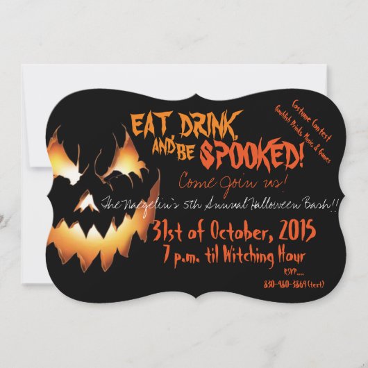 Uitnodiging Halloween Bash (Voorkant)