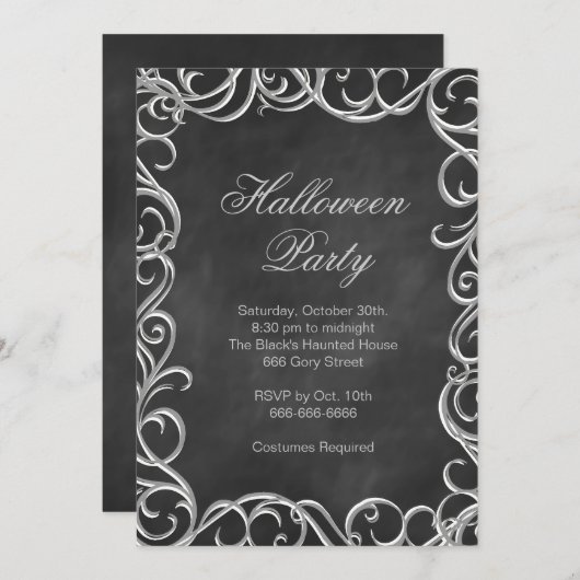 Uitnodiging Halloween Costume Party (Voorkant / Achterkant)