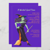 Uitnodiging Halloween Dame (Voorkant / Achterkant)