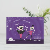 Uitnodiging Halloween Dansfeest (Staand voorkant)