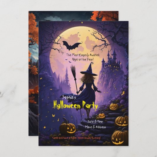 Uitnodiging Halloween Feest (Voorkant / Achterkant)