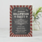 Uitnodiging Halloween feest - Circus Party (Staand voorkant)