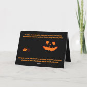 Uitnodiging Halloween Feest. Kaart (Achterkant)