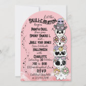 Uitnodiging Halloween Feest “Skull-ebratie” (Voorkant)