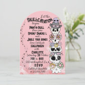Uitnodiging Halloween Feest “Skull-ebratie” (Staand voorkant)