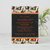 Uitnodiging  Halloween-heks-partij (Staand voorkant)