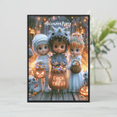 Uitnodiging Halloween Kostuumfeest (Staand voorkant)