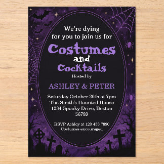 Uitnodiging Halloween Kostuums & Cocktails bewerkb