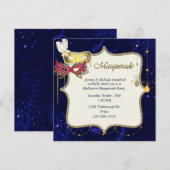 Uitnodiging  Halloween Masquerade Party (Voorkant / Achterkant)