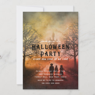 Uitnodiging Halloween Pompoen Familiefeest