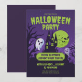Uitnodiging Halloween verkleedfeest Halloween Fees (Voorkant / Achterkant)