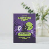 Uitnodiging Halloween verkleedfeest Halloween Fees (Staand voorkant)