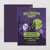 Uitnodiging Halloween verkleedfeest Halloween Fees (Voorkant / Achterkant)