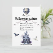 Uitnodiging Halloweenfeest (Staand voorkant)