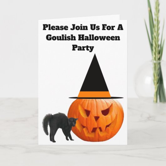 Uitnodiging Halloweenfeest (Voorkant)