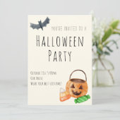 Uitnodiging Halloweenfeest (Staand voorkant)