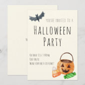 Uitnodiging Halloweenfeest (Voorkant / Achterkant)