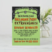 Uitnodiging Halloweenfeest (Staand voorkant)