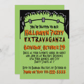 Uitnodiging Halloweenfeest (Voorkant / Achterkant)