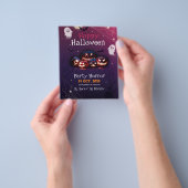 Uitnodiging Halloweenfeest, Horrorfeest Halloween Flyer (Hand)