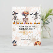 Uitnodiging Halloweenfeest – Spooktaculair Feest (Staand voorkant)