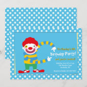 Uitnodiging Happy Clown Two (Voorkant / Achterkant)