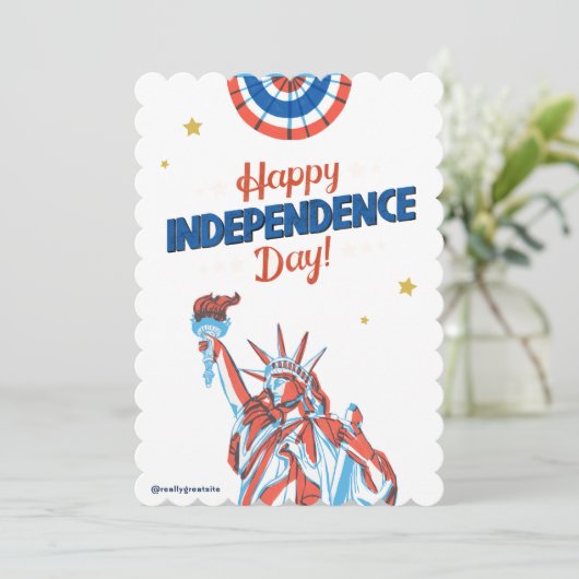 Uitnodiging #HappyIndependenceDay (Staand voorkant)