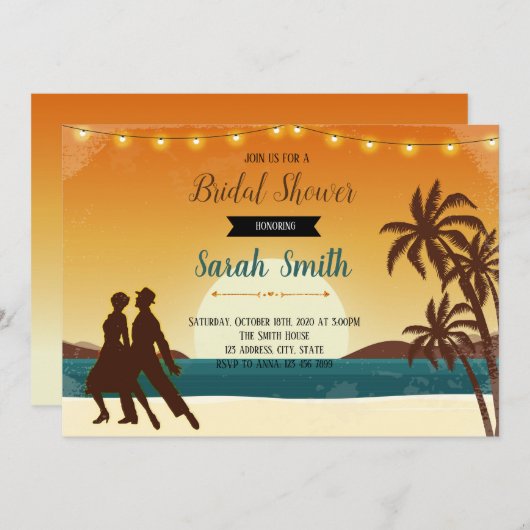 Uitnodiging Havana-feest (Voorkant / Achterkant)