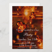 Uitnodiging Heart Flame-feest compleet (Voorkant / Achterkant)