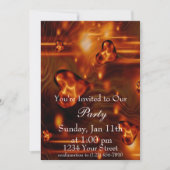 Uitnodiging Heart Flame-feest vol (Voorkant)